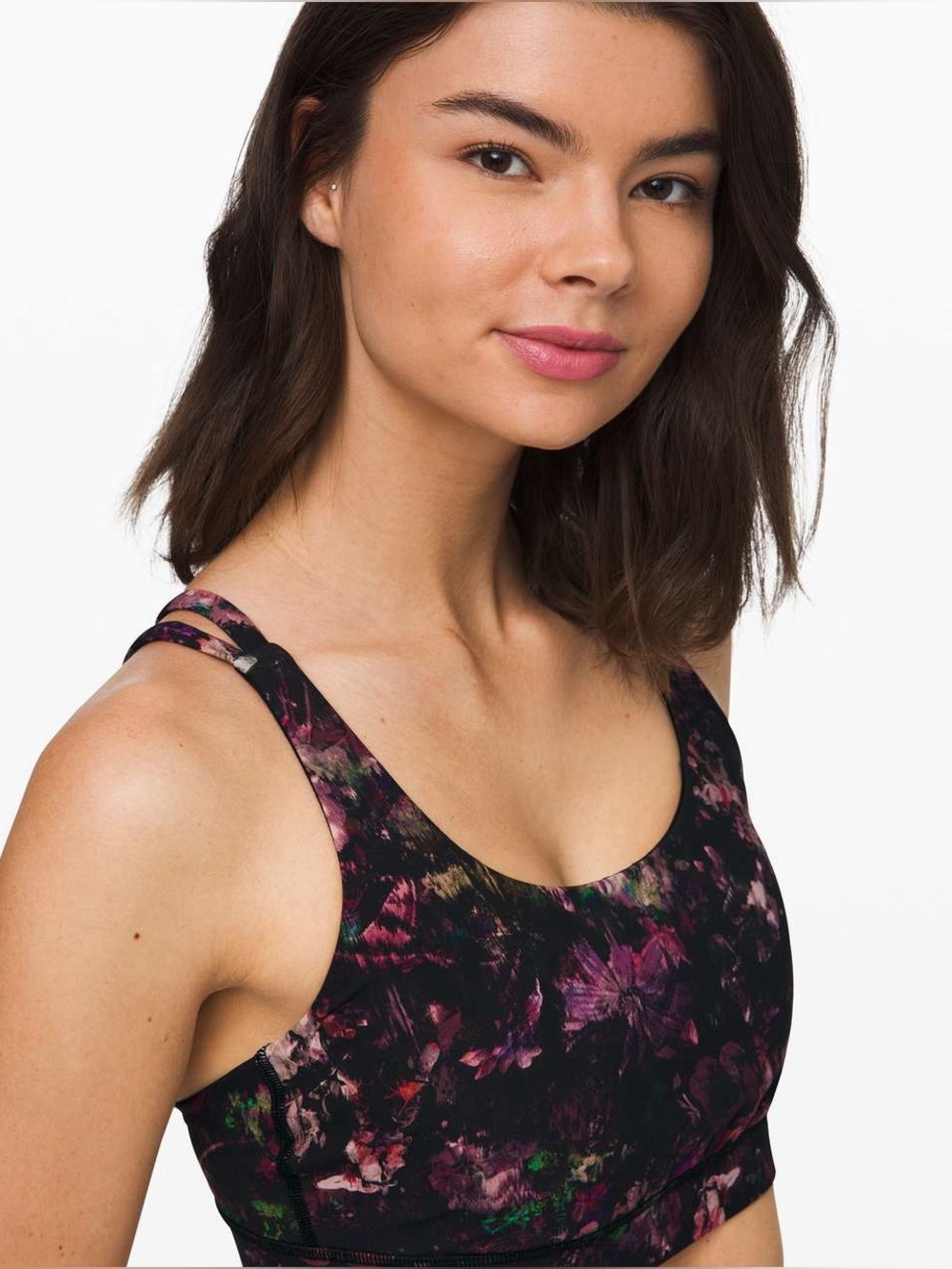 Lululemon Energy Bra Floral Criss Cross Strappy Medium Support | Size M